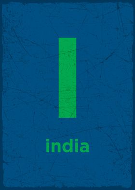 I is for india