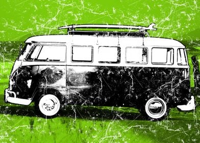 kombi surf green