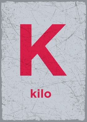 K is for kilo