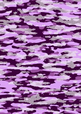 Purple Camouflage Mosaic