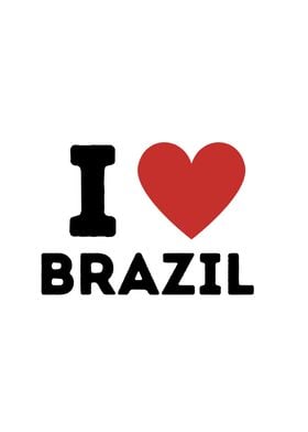 I Love Brazil Simple Heart