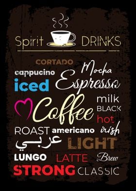 coffee types text