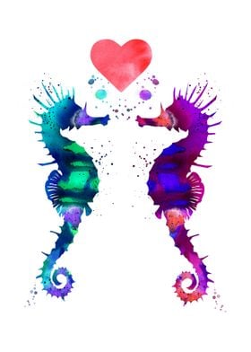 Seahorse in love