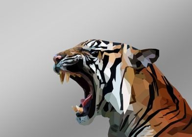 Low poly tiger light small