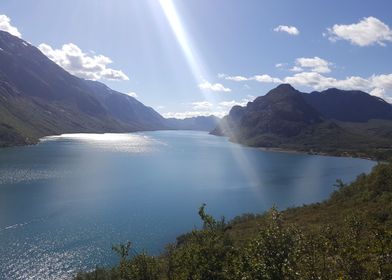 View over Gjende Lake