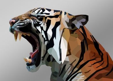 Low poly tiger light large