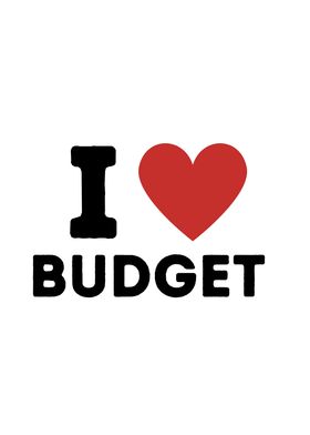 I Love Budget Simple Heart