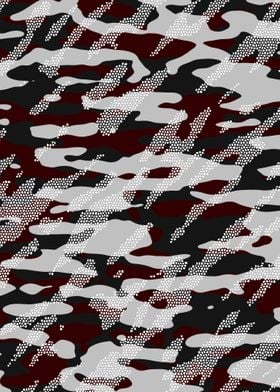 Red Camouflage Mosaic