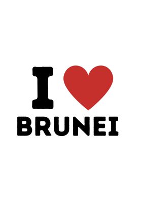 I Love Brunei Simple Heart