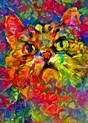 Colorful cat