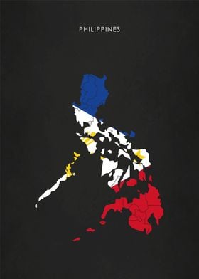 Philippines Flag Map
