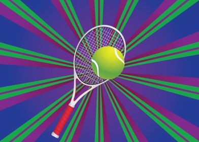 Tennis Ball and Racket