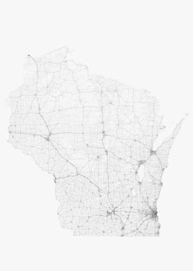 Roads of Wisconsin Map