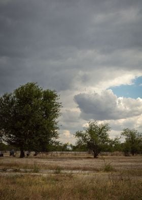 Rural landscape church