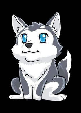 Siberian Husky Dog Kawaii 