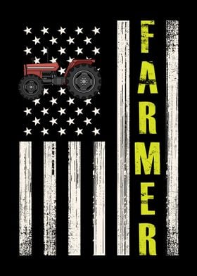 Patriotic Farmer US Flag