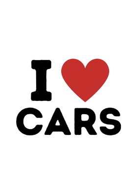 I Love Cars Simple Heart