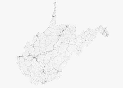 Roads of West Virginia Map