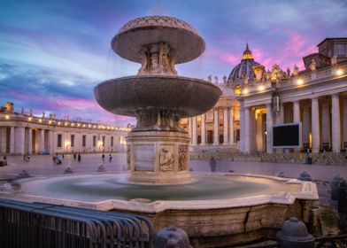 Vatican Rome glow fountain