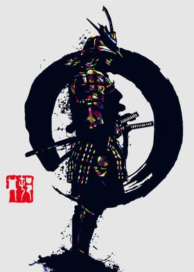 Samurai WPAP Popart