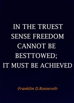 Franklin D Rossevelt Qoute