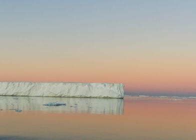 Iceberg at sunset