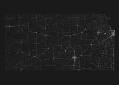 Roads of Kansas Map