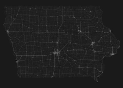 Roads of Iowa Map