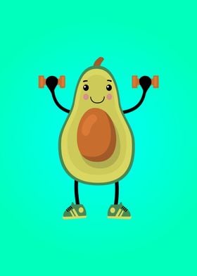 Avocado with weights