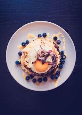 Pancakes with an egg