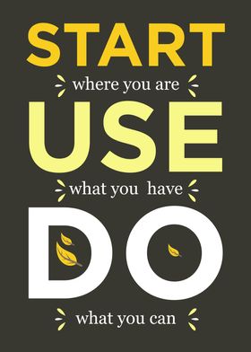 Start Use and Do Poster 