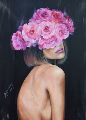 Flower Girl Artwork Roses 