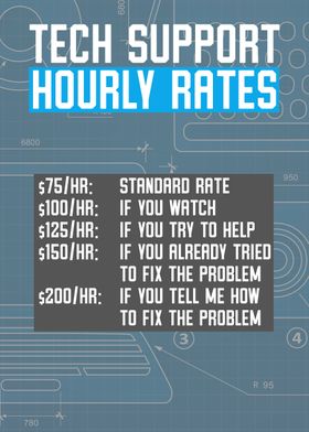 Tech support hourly rates