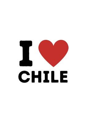 I Love Chile Simple Heart