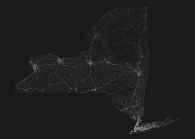 Roads of New York Map