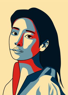 Bae Suzy in popart vektor