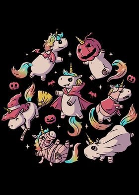 Halloween Unicorns Cute Sp