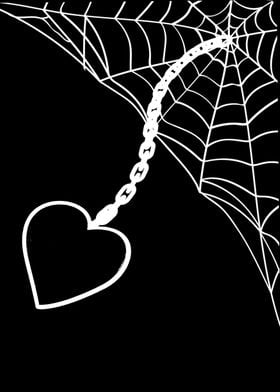 heart and spider web