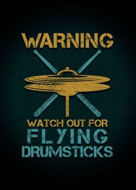 Drummer Flying Drumsticks