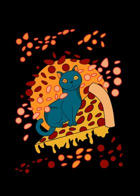 Cat pizza cute