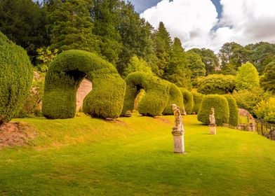 View of the gardens