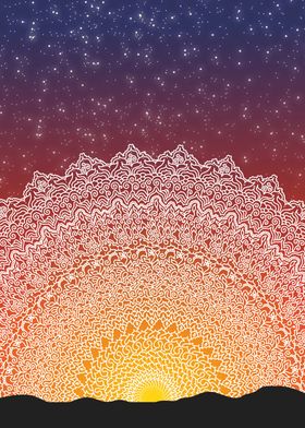 Sunset mandala