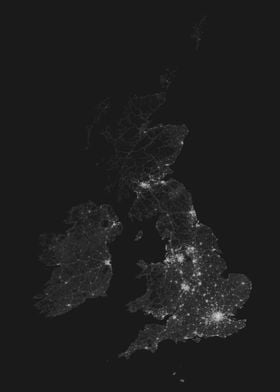 Roads of British Isles Map