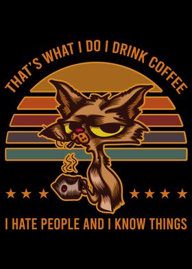 I Drink Coffee Feline