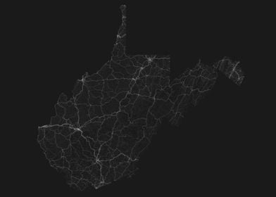 Roads of West Virginia Map