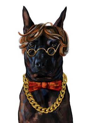 Hipster black Thai dog