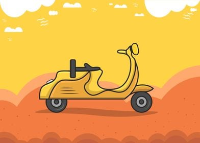 Vespa Vector Illustration