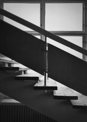 staircase by the window