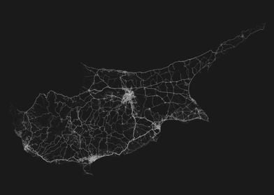 Roads of Cyprus Map