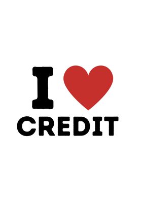 I Love Credit Simple Heart